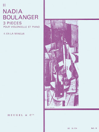 Three Pieces For Cello and Piano - Nadia Boulanger