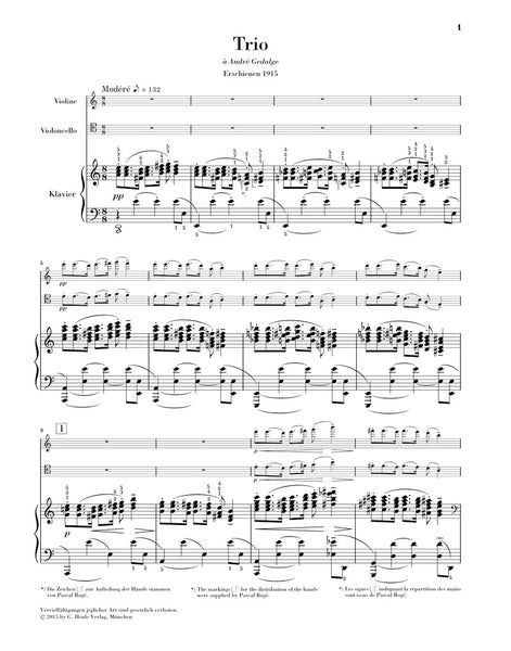 Piano Trio – Maurice Ravel