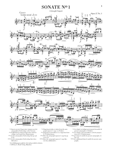 6 Sonatas for Violin Solo, Op. 27 – Eugène Ysaÿe