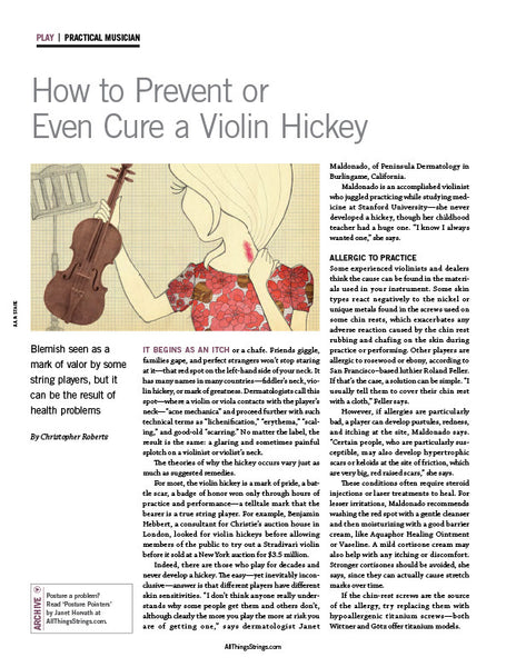 How to be a Better String Player – Prevent or Even Cure a Violin Hickey