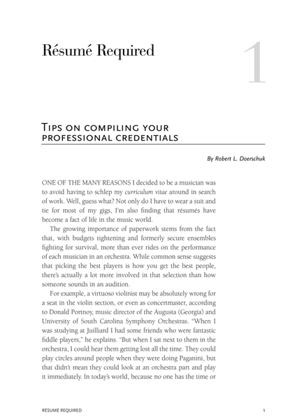 Making Your Living as a String Player