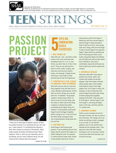 Teen Strings Tip Sheet #13: 5 Tips on Embracing Scale Exercises