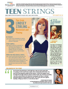 Teen Strings Tip Sheet #10: 3 Tips from Lindsey Stirling on Movement and Playing