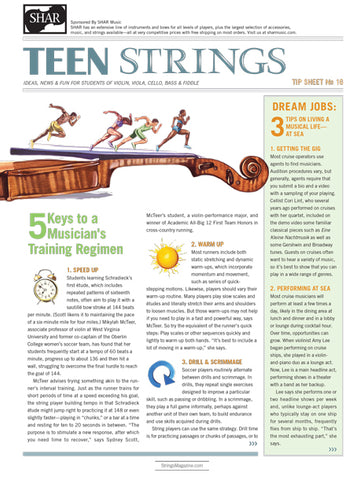 Teen Strings Tip Sheet #16: 5 Keys to a Musicians Training Regimen