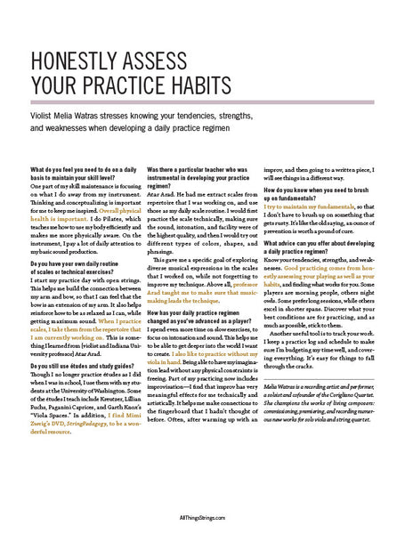 Be a Better String Player – Melia Watras on How to Honestly Assess Your Practice Habits