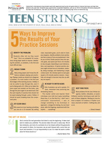 Teen Strings Tip Sheet #9: 5 Ways to Improve the Results of Your Practice Sessions