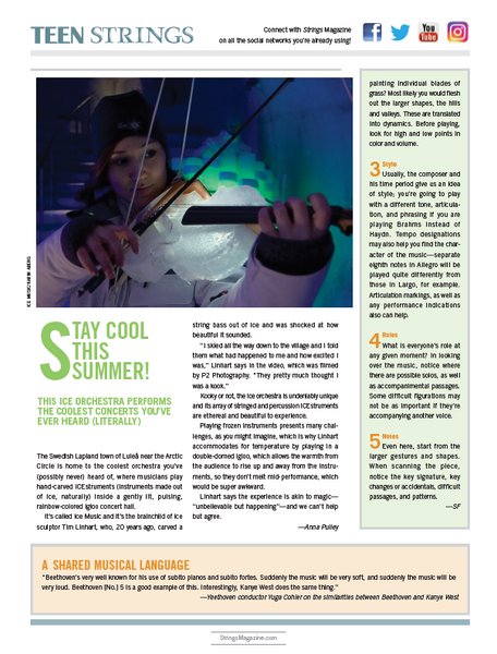 Teen Strings Tip Sheet #17: 5 Tips on Successful Chamber-Music Sight Reading